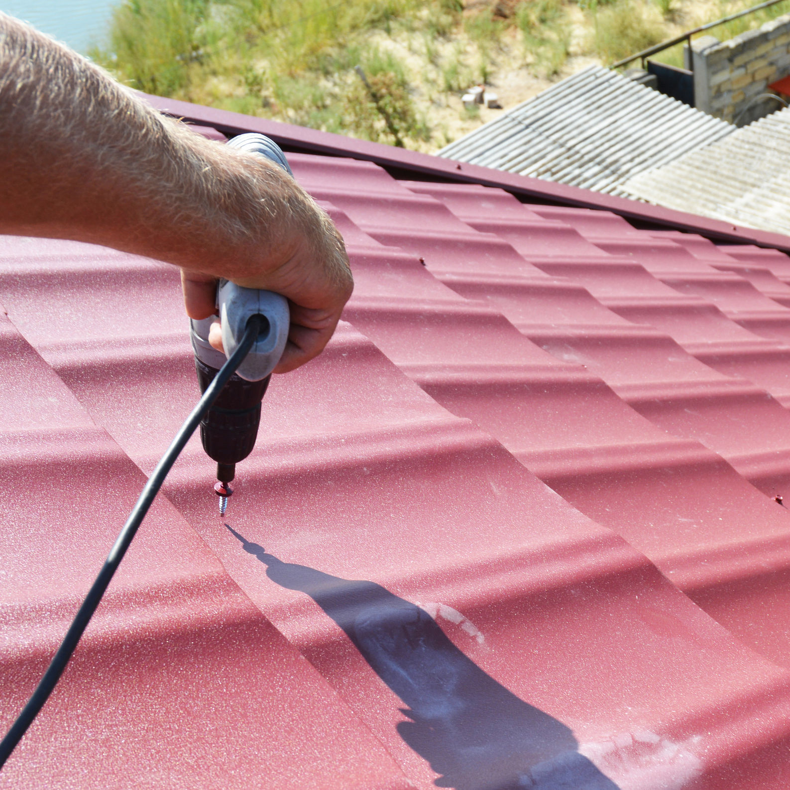 Metal roof installation